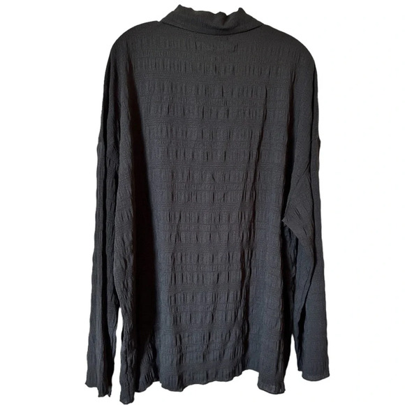 NWT Women’s Oversized Button Down Lightweight Shirt Square Textured Blouse - Picture 7 of 9